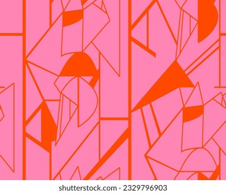 Resumen Formas Geométricas De Dibujo Mano Triángulos Líneas Rayas Laberinto Patrón vectorial sin costura Fondo aislado