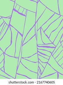 Abstract Hand Drawing Geometric Spider Web Stripes Lines Seamless Vector Pattern Isolated Background