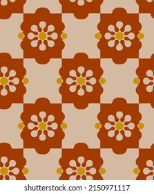 Resumen Plano De Mano De Dibujo Geométrico Mosaico Étnico Formas De Flor De Tejido Impresionante Patrón Vector De Diseño De Tejido Isolado Fondo Aislado