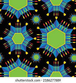 Resumen Plano De Mano Tile Geométrico De Nieve Étnica Lluvia Estrellas Patrón Vector Sin Marea Fondo Aislado