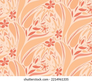 Resumen Dibujo manual de mosaico geométrico deja flores paisleys y desliza patrón vectorial sin soldadura fondo aislado 