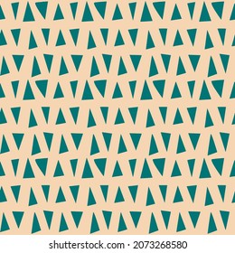 Abstract Hand Drawing Geometric Triangles Tile Seamless Vector Pattern Isolated Background
