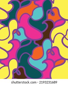 Resumen Dibujo A Mano Dibujo Geométrico Camuflaje Curvado De Onda Curvo Líquido Tiras Líneas Tiras Vectoras Sin Marea Patrón De Vector Colorido Fondo