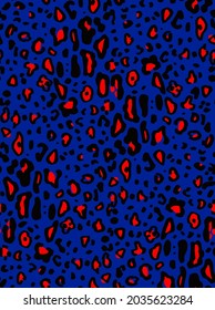 Abstract Hand Drawing Leopard Cheetah Jaguar Animal Skin Seamless Vector Pattern Isolated Background