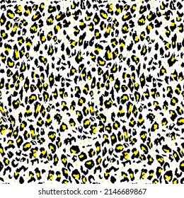 Resumen Mano Dibujando Leopardo Chetah Inmaculado Patrón Vector de Piel Animal Sin Pares Fondo Aislado