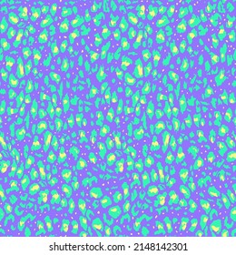 Abstract Hand Drawing Leopard Cheetah Seamless Endless Animal Skin Vector Pattern Isolated Background