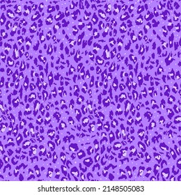 Abstract Hand Drawing Leopard Cheetah Seamless Endless Animal Skin Vector Pattern Isolated Background