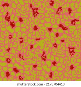 Antecedentes aislados del patrón vectorial de piel animal del leopardo de la mano de dibujo