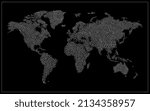 Abstract Hand Drawing Line Art World Map Vector Graphic Design Template For Poster or Background EPS 10