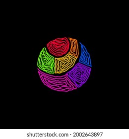 an abstract hand drawing line art vector illustration, use for background, wallpaper, icon, logo, pattern