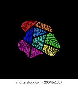 an abstract hand drawing line art vector illustration, use for background, wallpaper, icon, logo, pattern