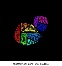 eine abstrakte handgezeichnete Vektorgrafik, die für Hintergrund, Wallpaper, Symbol, Logo, Muster verwendet wird
