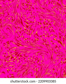 Abstract Hand Drawing Liquid Fluid Wavy Swirl Marbling Leopard Cheetah Animal Skin Seamless Vector Pattern Isolated Background