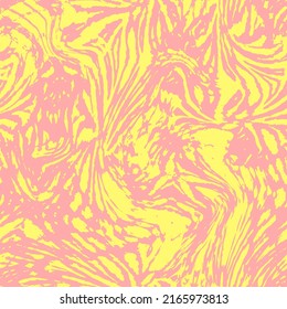 Abstract Hand Drawing Liquid Wavy Zebra Tiger Animal Skin Seamless Vector Pattern Isolated Background