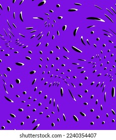 Resumen Dibujo Mano Liquid Wavy puntos de semitono Geométricos Patrón vectorial sin soldadura Fondo aislado