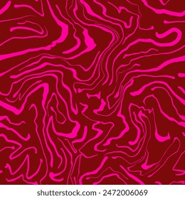 Abstract Hand Drawing Liquid Wavy Zebra Tiger Animal Skin Seamless Vector Pattern Isolated Background	
