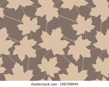Fondo aislado del patrón de vectores sin soldadura de arce de mano abstracta
