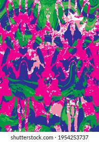 Abstract Hand Drawing Marble Geometric Waves Camouflage Shapes Repeating Vector Pattern Textured Background