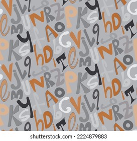 Fondo aislado de las letras de mezcla de dibujo manual sin soldadura
