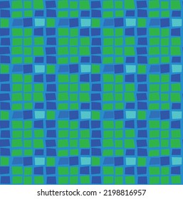 Abstrakte, handgezeichnete Gitterquadrate für Mosaike blockt nahtlose Vektormuster einzeln auf Hintergrund