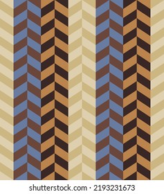 Abstract Hand Drawing Multi Color Herringbone Zigzag Stripes Seamless Vector Pattern Isolated Background
