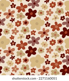 Abstracto Dibujo Mano Multicolor Sencillo Cuto Ditsy Mezcla Flores Vector sin Maravilla Patrón De Fondo Aislado