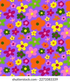 Abstracto Dibujo Mano Multicolor Sencillo Cuto Ditsy Mezcla Flores Vector sin Maravilla Patrón De Fondo Aislado