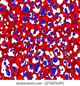 Abstract Hand Drawing Multi Color Leopard Cheetah Jaguar Animal Skin Seamless Vector Pattern Isolated Background 