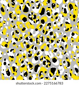 Abstraktes Handzeichnen mehrfarbiger Leoparden Cheetah Jaguar Tierhaut Nahtlose Vektormuster einzeln auf Hintergrund 