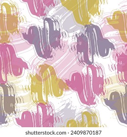 Abstract Hand Drawing Multi Color Leopard Cheetah Jaguar Luxurious paint motley seamless pattern.