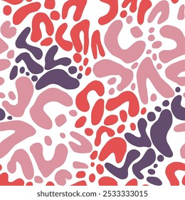 Dibujo a mano Abstractas Patrón de Vector de piel de animal sin costuras de guepardo multicolor Fondo aislado