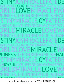 Abstract Hand Drawing Newspaper Words Quotes Seamless Vector Pattern Isolated Background