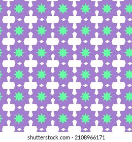 Resumen Dibujo a mano Retro 70 Tile geométrico Estrella de cerámica Formas Vector sin inconvenientes Patrón de fondo aislado
