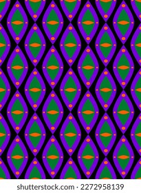 Abstract Hand Drawing Retro Argyle Diamond Shapes Seamless Geometric Vector Pattern Isolated Background