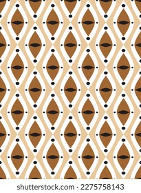 Abstract Hand Drawing Retro Argyle Diamond Shapes Seamless Geometric Vector Pattern Isolated Background