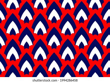 Abstract Hand Drawing Retro Geometric Shapes Triangles Seamless Vector Pattern Isolated Background