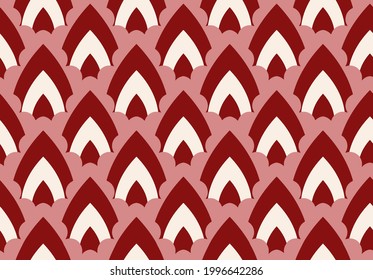 Abstract Hand Drawing Retro Geometric Shapes Triangles Seamless Vector Pattern Isolated Background