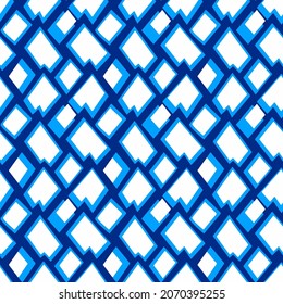 Abstract Hand Drawing Retro Geometric Shapes Squares Seamless Vector Pattern Isolated Background