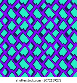 Abstract Hand Drawing Retro Geometric Shapes Squares Seamless Vector Pattern Isolated Background