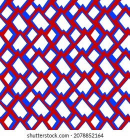 Abstract Hand Drawing Retro Geometric Shapes Squares Seamless Vector Pattern Isolated Background