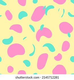 Abstract Hand Drawing Retro Geometric Shapes Dots Seamless Vector Pattern Isolated Background