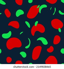 Abstract Hand Drawing Retro Geometric Shapes Dots Seamless Vector Pattern Isolated Background