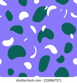 Abstract Hand Drawing Retro Geometric Shapes Dots Seamless Vector Pattern Isolated Background