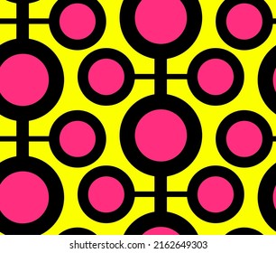 Abstract Hand Drawing Retro Geometric Shapes Seamless Vector Pattern Isolated Background