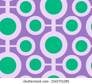 Abstract Hand Drawing Retro Geometric Shapes Seamless Vector Pattern Isolated Background