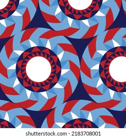 Abstraktes Handziehen geometrischer Rad-optische Illusion Nahtloses Vektormuster, isolierter Hintergrund