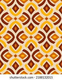 Abstract Hand Drawing Retro Geometric Ethnic Shapes Seamless Vector Pattern Isolated Background