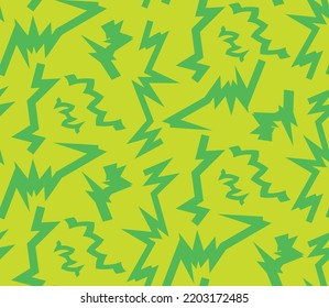 Abstract Hand Drawing Retro Geometric Zig Zag Shapes Arrows Seamless Vector Pattern Isolated Background