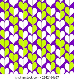 Fondo aislado del plano de la mano del plano retro del mosaico geométrico del corazón del vector sin soldadura 