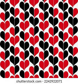 Fondo aislado del plano de la mano del plano retro del mosaico geométrico del corazón del vector sin soldadura 